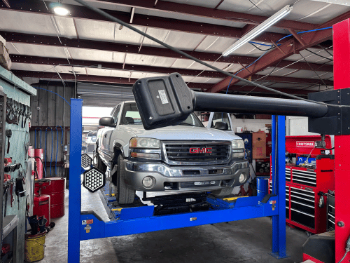 Image: Shop Photo, vehicle being aligned