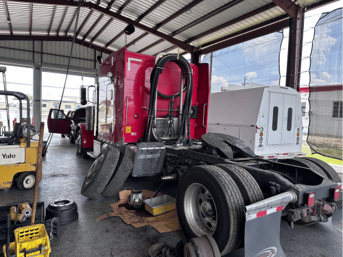 Image: Heavy duty repair on semi-truck