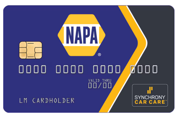 Image: Credit Card from NAPA Synchrony